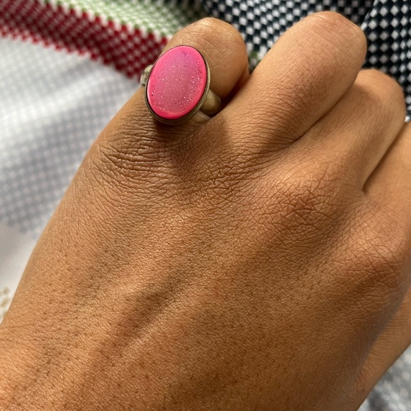 Pink crystal stone ring - Picture 7 of 8